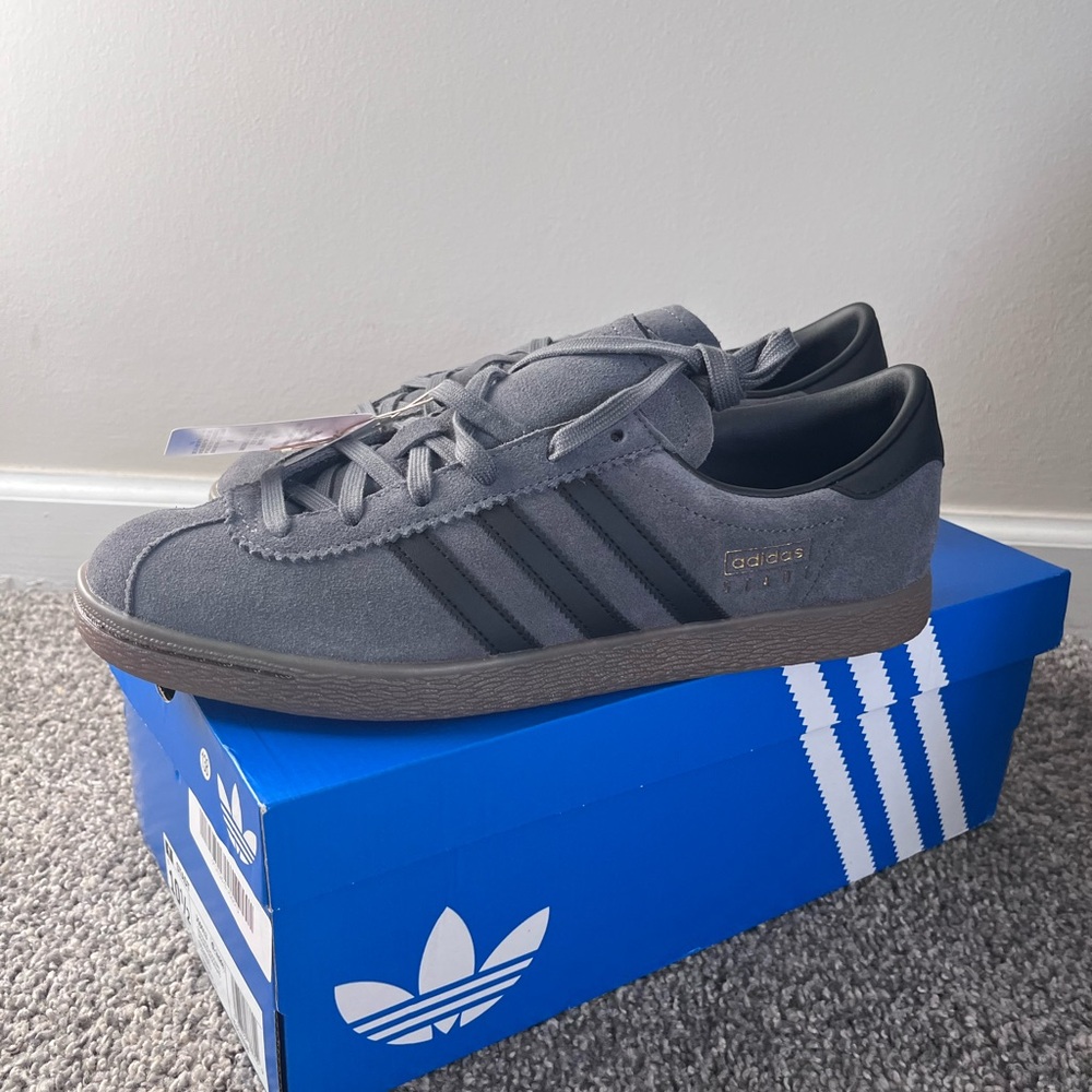 Adidas Gray Sneakers with Black Stripes - Picture 2 of 3